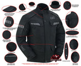 Heavy Duty Polyester Textile Mens motorcycle Jacket