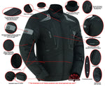 Blackwing Mens Textile Motorcycle Jacket - Black