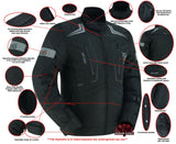 Blackwing Mens Textile Motorcycle Jacket - Black