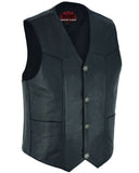 Men's Single Back Panel motorcycle vest