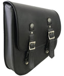 Left Side Premium Leather Swing Arm Bag W/ Buffalo Snaps