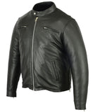 Men's Black Sporty Cruiser Leather Jacket