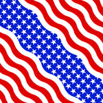 B5- Bandanna Wavy American Flag
