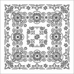 BD256 Bandana Texas Paisley White [27" x27"]
