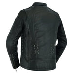 Women's Stylish Jacket with Grommet and Lacing Accents