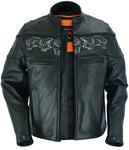 Men's Black Reflective Skulls Scooter Jacket