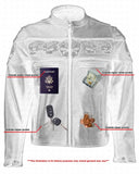 Men's Black Reflective Skulls Scooter Jacket