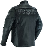 Men's Black Reflective Skulls Scooter Jacket