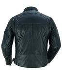 Men's Lightweight Drum Dyed Naked Lambskin Crossover Scooter - Black