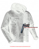 Men's Black Lightweight Drum Dyed  Distressed Lambskin Jacket with Removable Hoodie