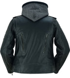 Rush Charm Women's Premium Cowhide Moto Jacket