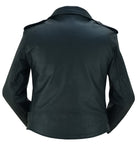 Women's Classic Plain Side Fitted M/C Style Jacket