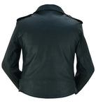 Women's Classic Plain Side Fitted M/C Style Jacket