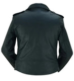 Women's Classic Plain Side Fitted M/C Style Jacket