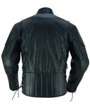 AM Knucklehead Premium Black Men's Leather Motorcycle Jacket