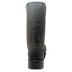 StormGuard Men's black Leather biker boots