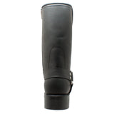 StormGuard Men's black Leather biker boots