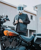 Whiskey Men's Motorcycle Leather Vest - Black