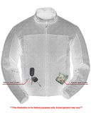 Cross Wind Micro Mesh Mens Motorcycle Jacket - Blue