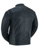 Men's Lightweight Drum Dyed Naked Lambskin Jacket - Black