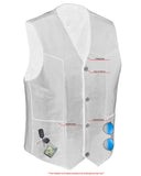 Men's Single Back Panel motorcycle vest