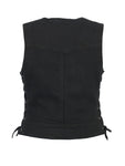 Women's Stylish Black Denim Vest