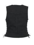 Women's Stylish Black Denim Vest