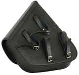Left Side Premium Leather Swing Arm Bag W/ Buffalo Snaps