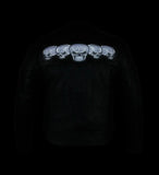 Men's Black Reflective Skulls Scooter Jacket