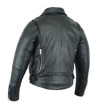Men's Modern Full Cut Beltless Biker Jacket - Black