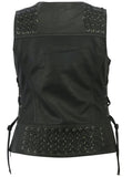 Women's Vest with Grommet and Lacing Accents