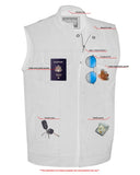 Weston Black Men's Denim Motorcycle Vest – Single Panel Back