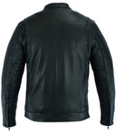 Men's Black Utility Style Motorcycle Jacket