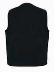 Men's Traditional Motorcycle Denim Vest with Plain Sides