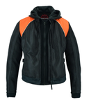 Women's Mesh 3-in-1 Riding Jacket (Black/Orange)
