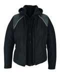 Darkstream Women's Mesh  Motorcycle Jacket - Black/ Black Tone Reflective
