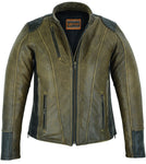 Spirit Rider Women's Vintage Brown Leather Motorcycle Jacket