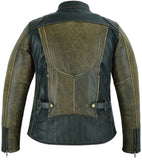 Spirit Rider Women's Vintage Brown Leather Motorcycle Jacket