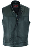 Men's Double Crosser Motorcycle Vest - Black