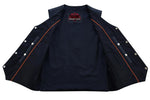 Men's Single Back Panel motorcycle vest