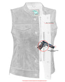 Women's Premium Single Back Panel Concealment Vest - GRAY