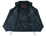 Men's Ten Pocket Utility Black Vest - TALL