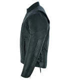 Men's Premium Vented Motorcycle Jacket – Side Laces