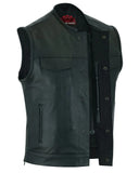 Eclipse Black Motorcycle Vest - Hidden Smart Access Pockets & Durable Lining