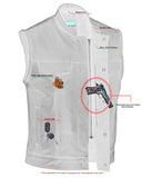 Blackhawk Scoop Collar Men's Motorcycle Vest - Smart Access Pocket & Hidden Zipper