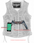 Clara Women's leather motorcycle vest