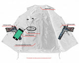 Men's Tall Classic Tapered Bottom Biker Leather Vest- Black