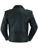 Super Arnold Men's Black Leather Jacket – Retro Design