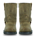 Men's Side Zipper Waterproof Boots- Brown