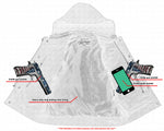 Men's Black Leather Motorcycle Vest with Removable Hood